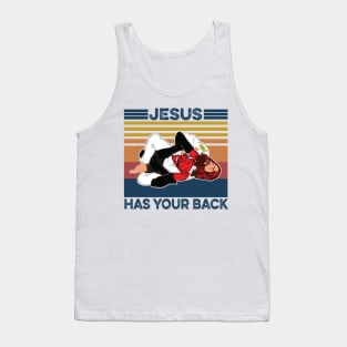 Brazilian Jiu Jitsu Tees Christian Tees Jesus Has Your Back Vintage Tank Top